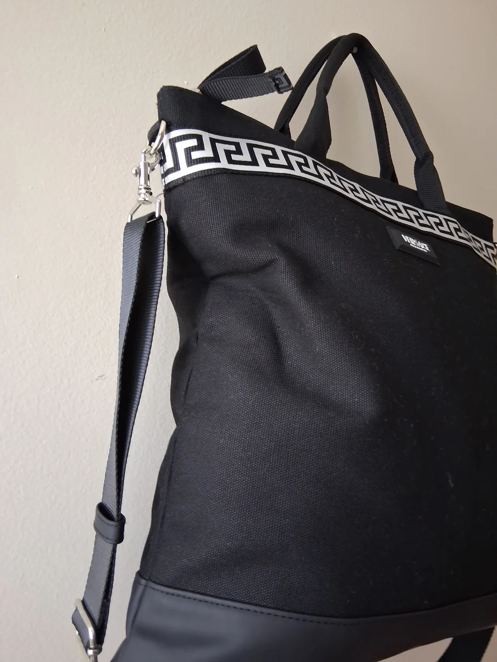 Versace black canvas